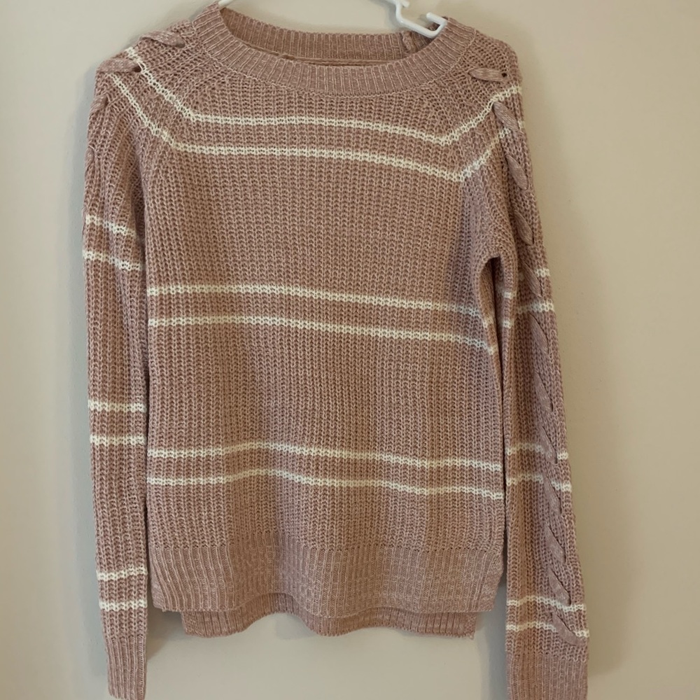 Light Pink Striped Sweater